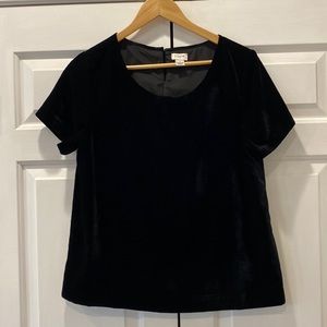 J. Crew velvet top Sz M